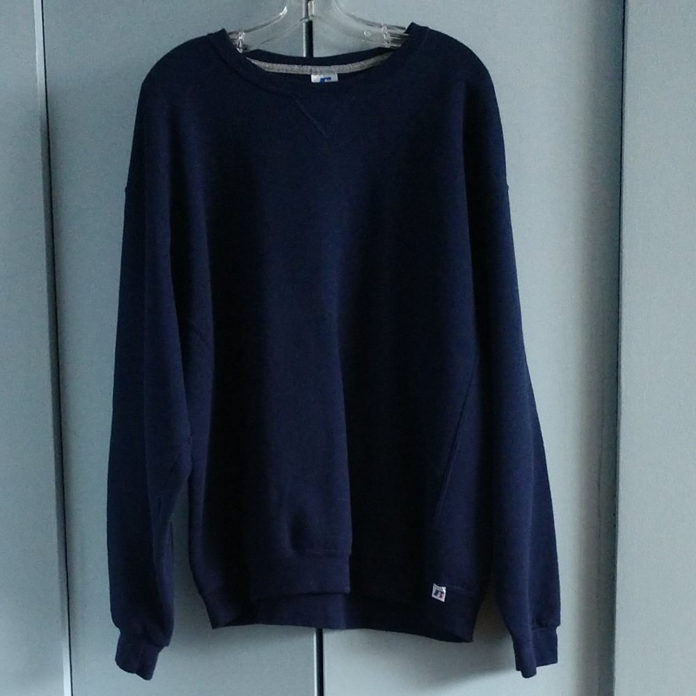 Men's Russell Athletic Crew Neck Sweatshirt Navy